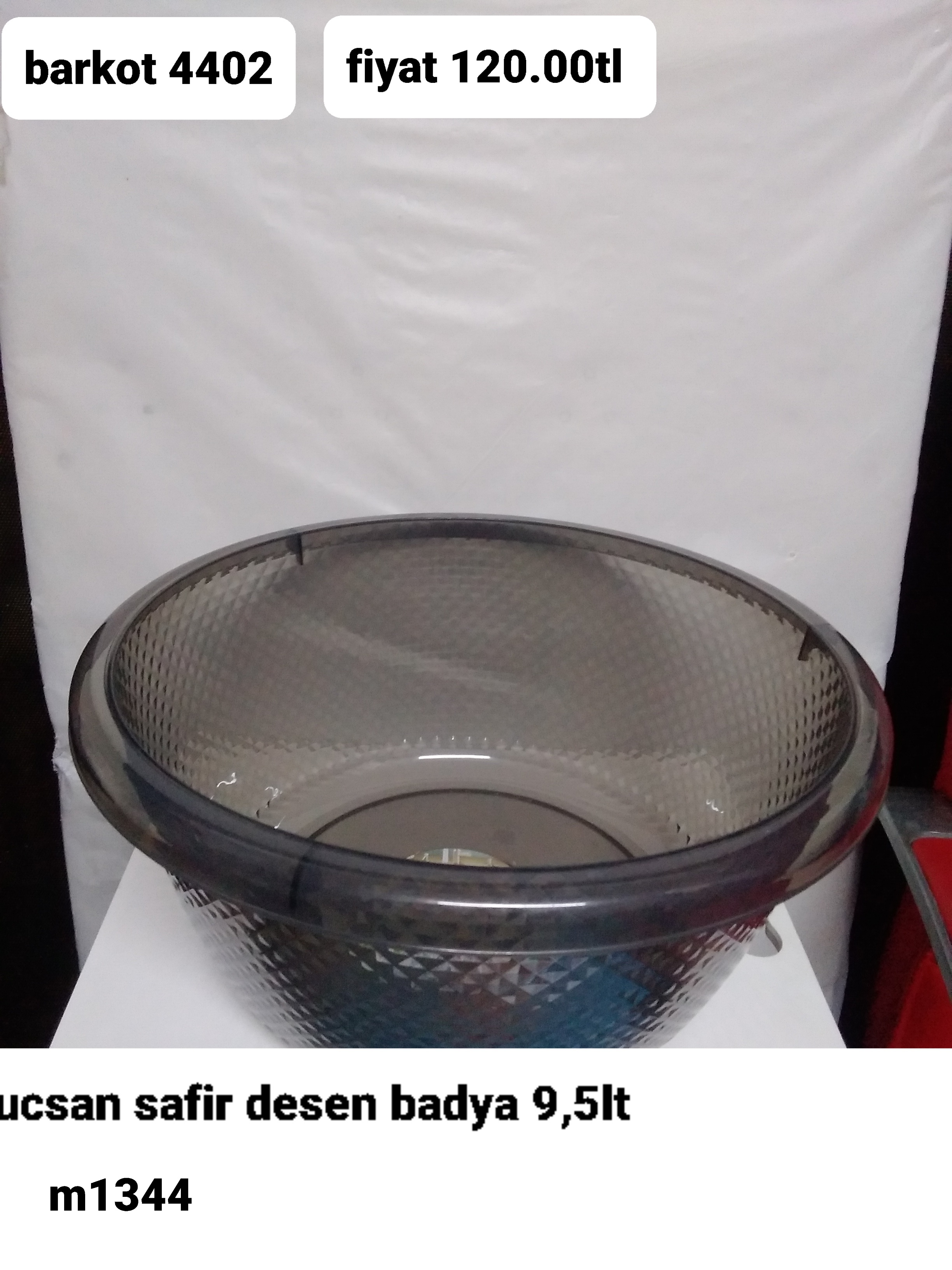 ÜÇSAN SAFİR DESEN BADYA 9,5LT 4402