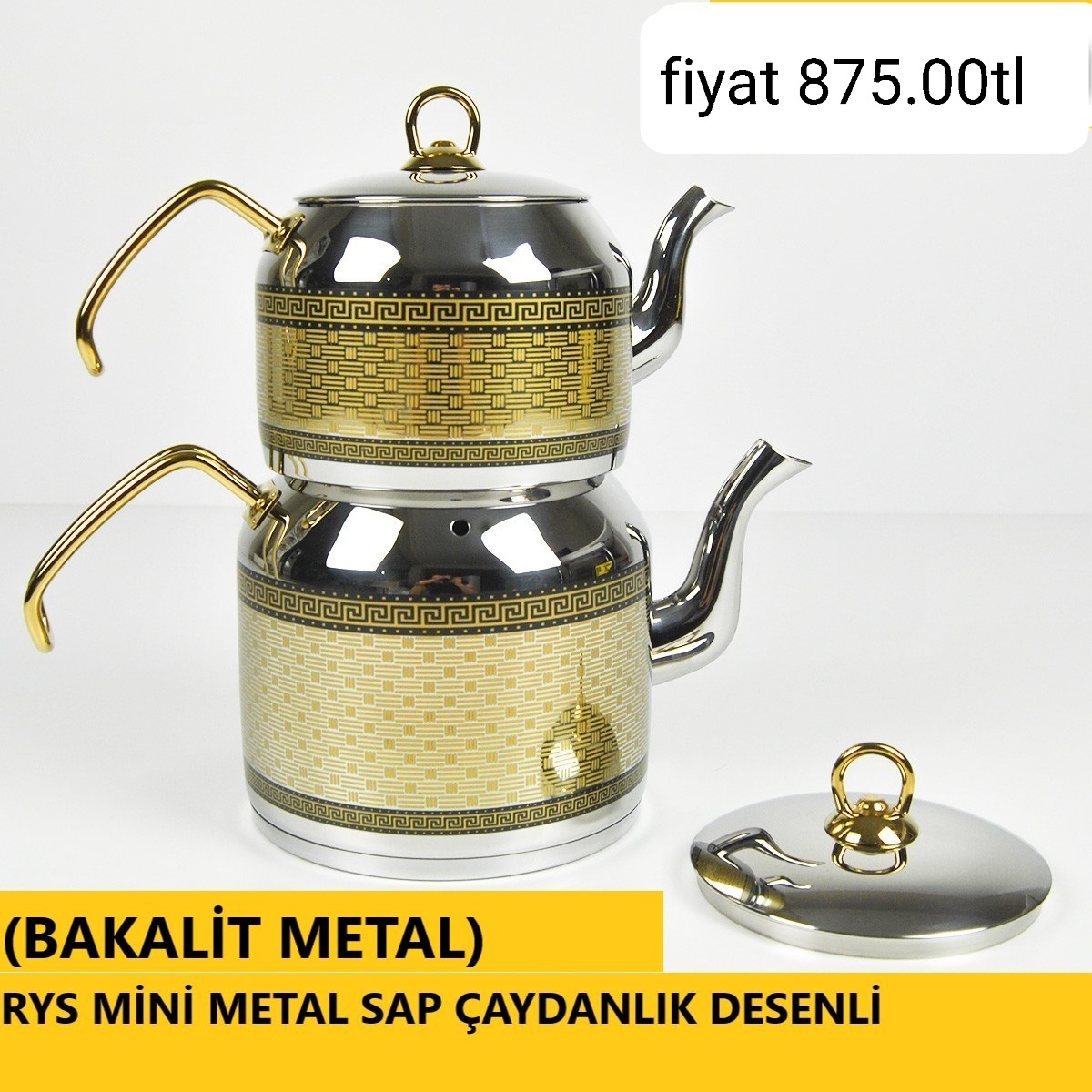 BAKALİT METAL RYS MİNİ METAL SAP ÇAYDANLIK DESENLİ 