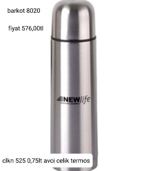 CLKN 525 0,75 ÇELİK TERMOS 8020 