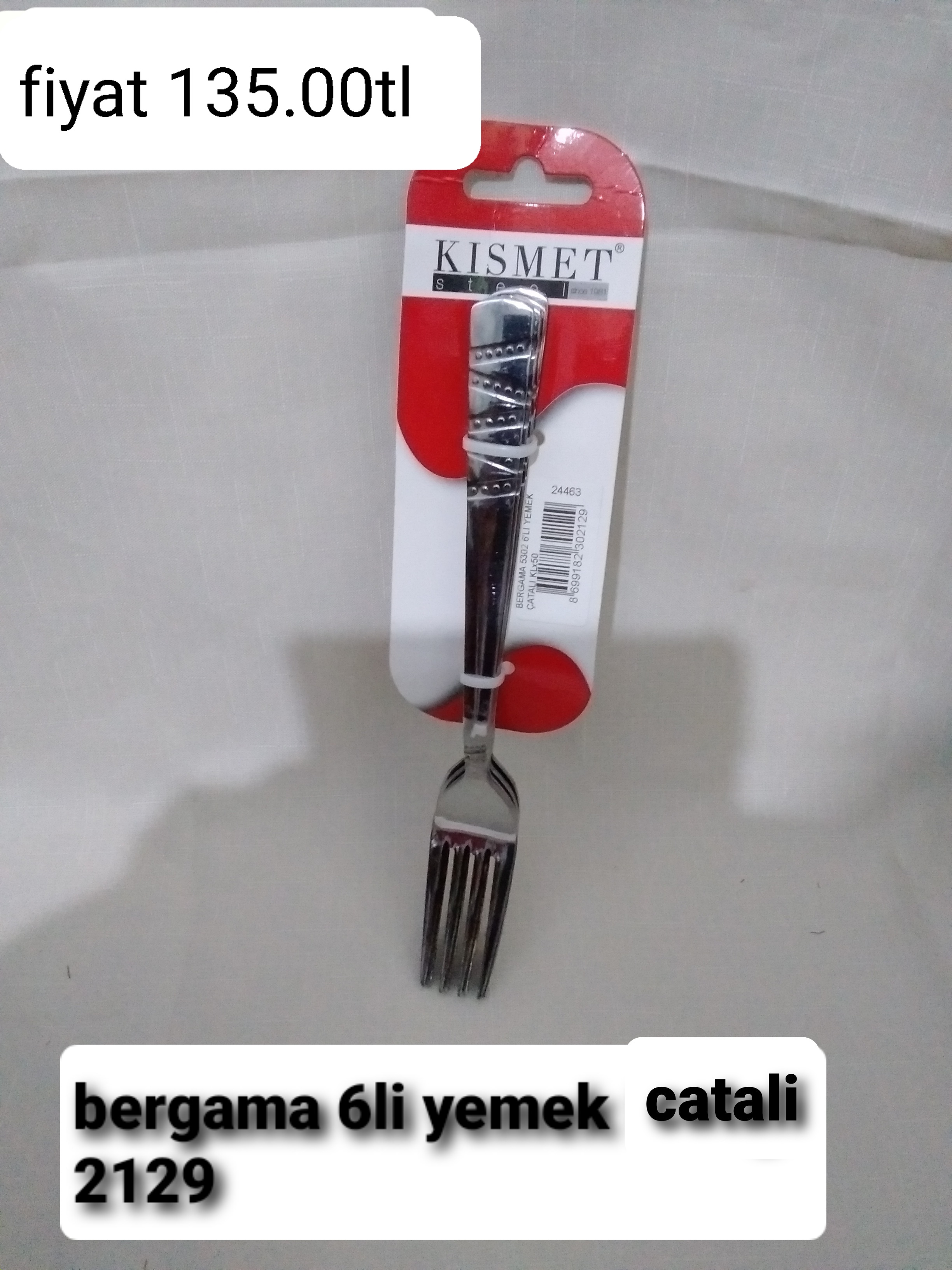 BERGAMA 6LI YEMEK ÇATALI 2129