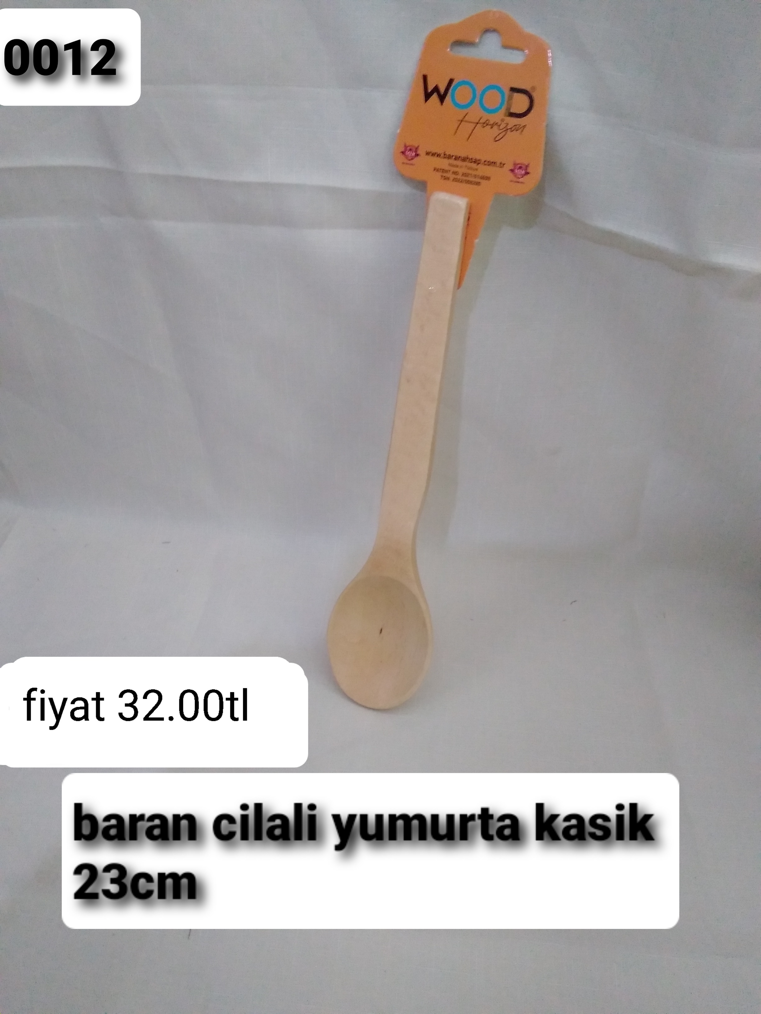 BARAN CİLALI YUMURTA KASİK 23CM 0012