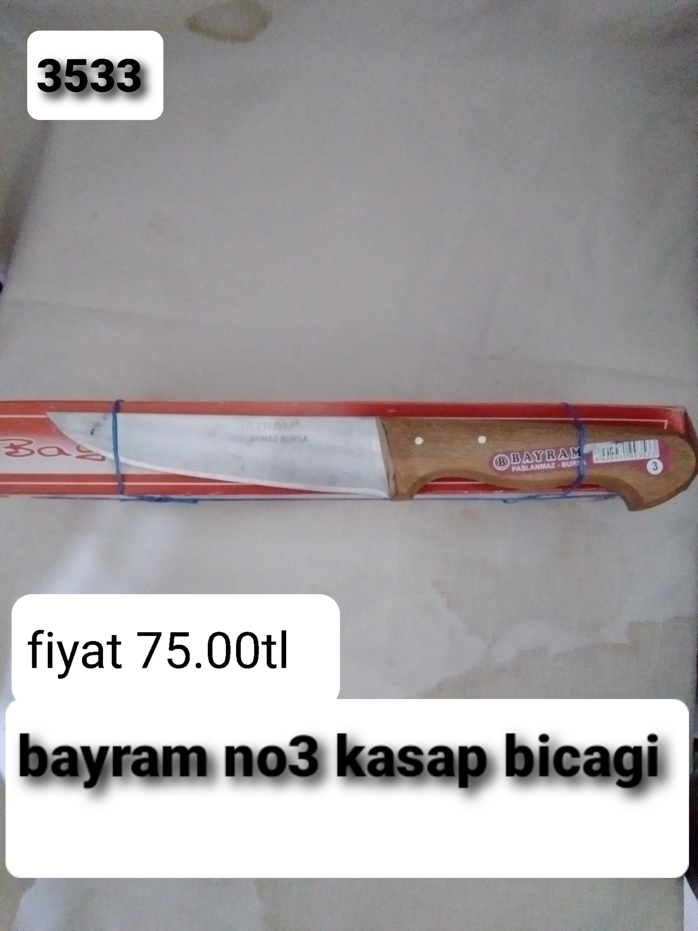 BAYRAM NO 3 KASAP BIÇAĞI 3533