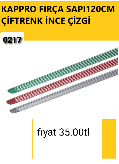 KAPPRO FIRÇA SAPI 120CM ÇİFTRENK İNCE ÇİZGİ 0217
