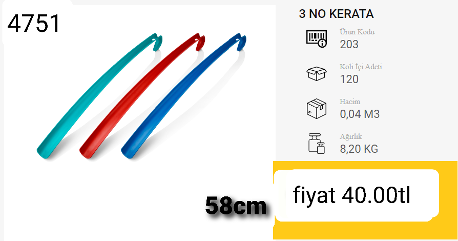 3 NO KERATA 4751 58CM