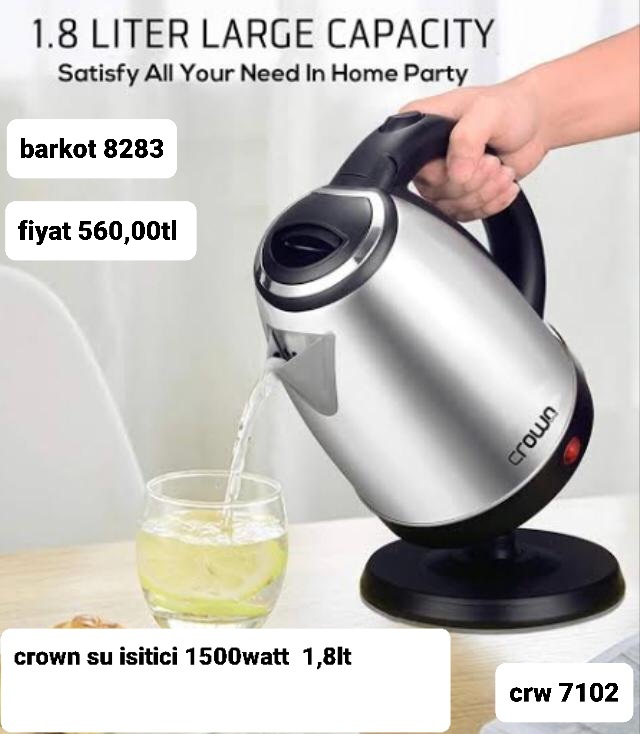 CROWN SU ISITICI 1500 WATT 1,8LT 8283