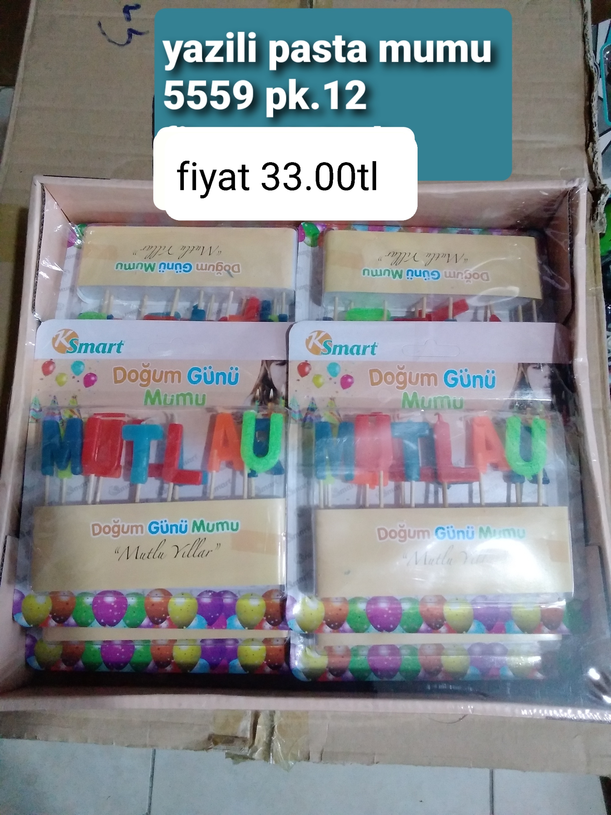 YAZILI PASTA MUMU 5559 