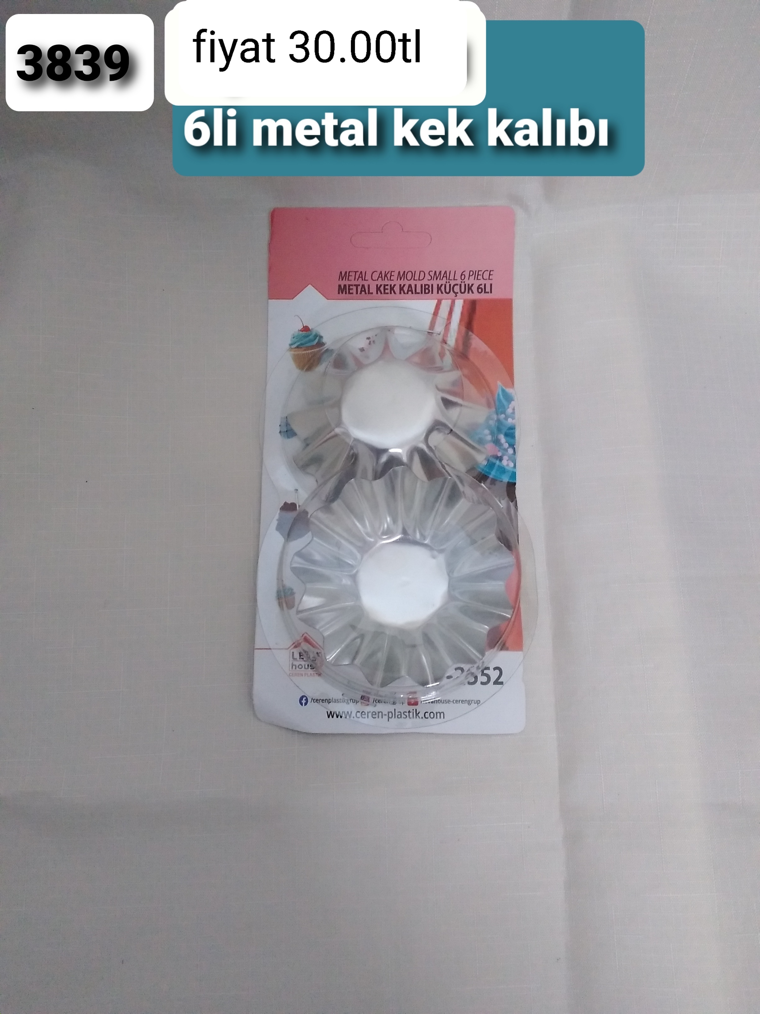 6 LI METAL KEK KALIBI 3839 