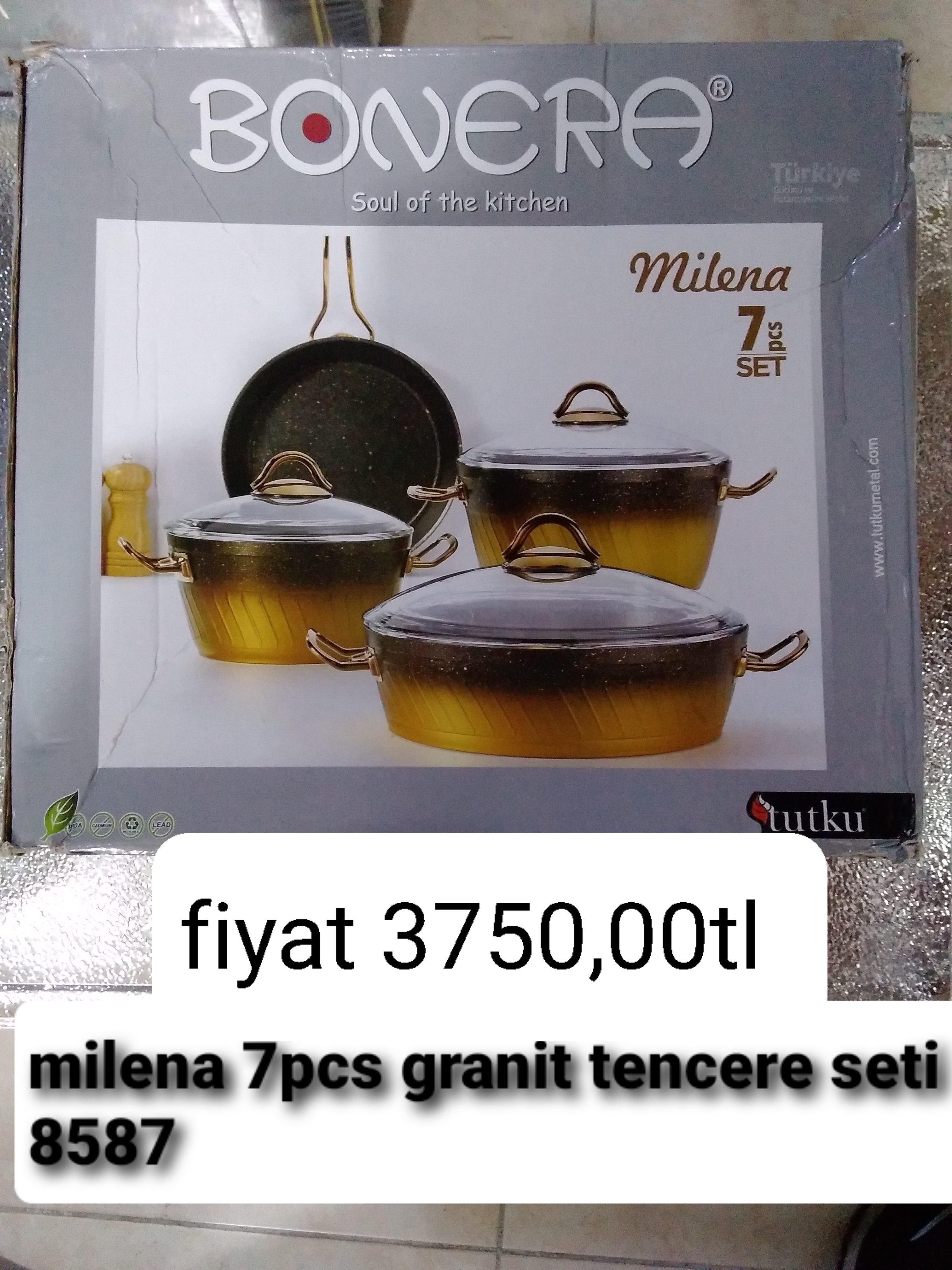 MİLENA 7PCS GRANİT TENCERE SETİ 8587