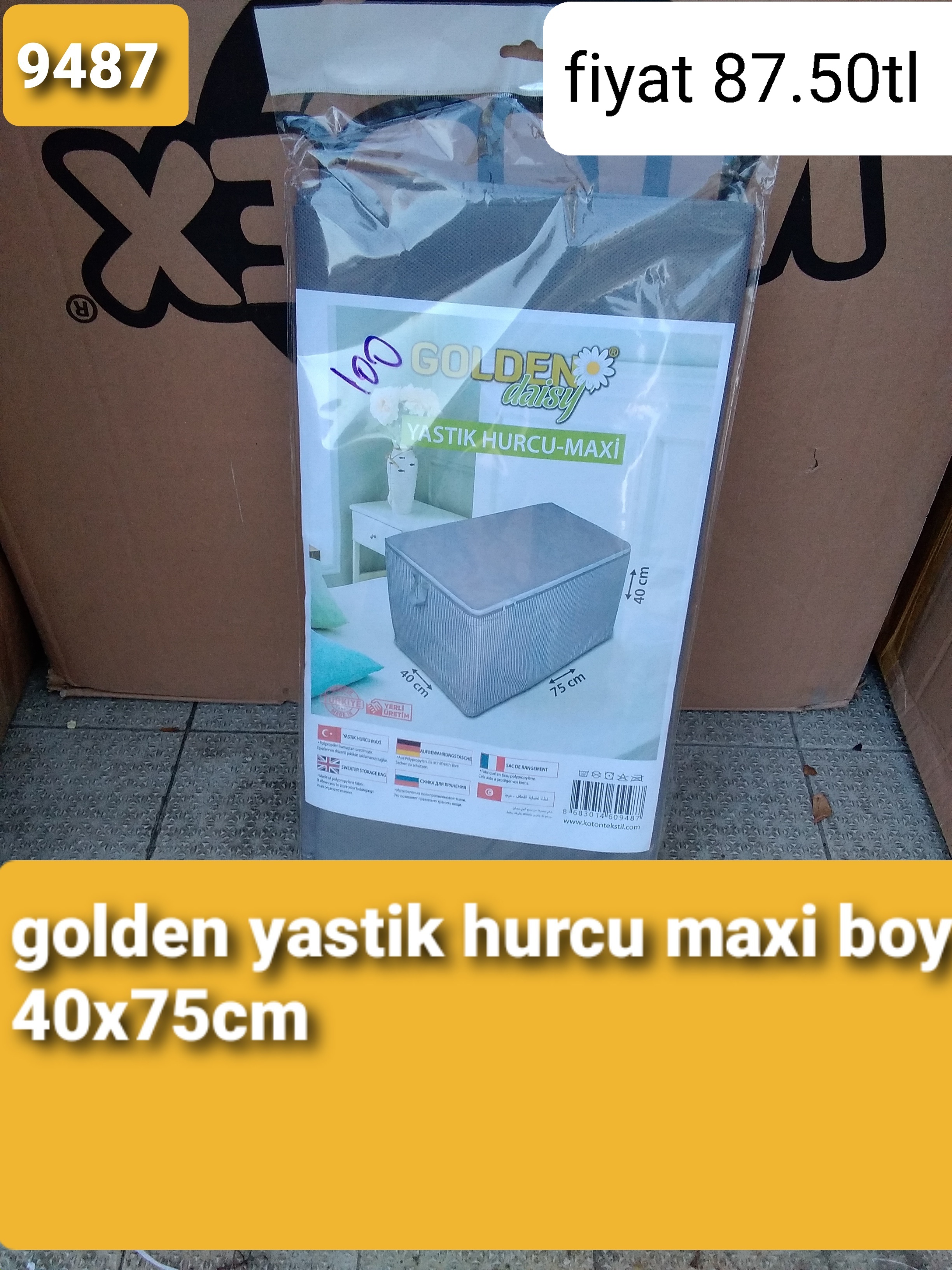 GOLDEN YASTIK HURCU MAXİ BOY 40*75CM 9487