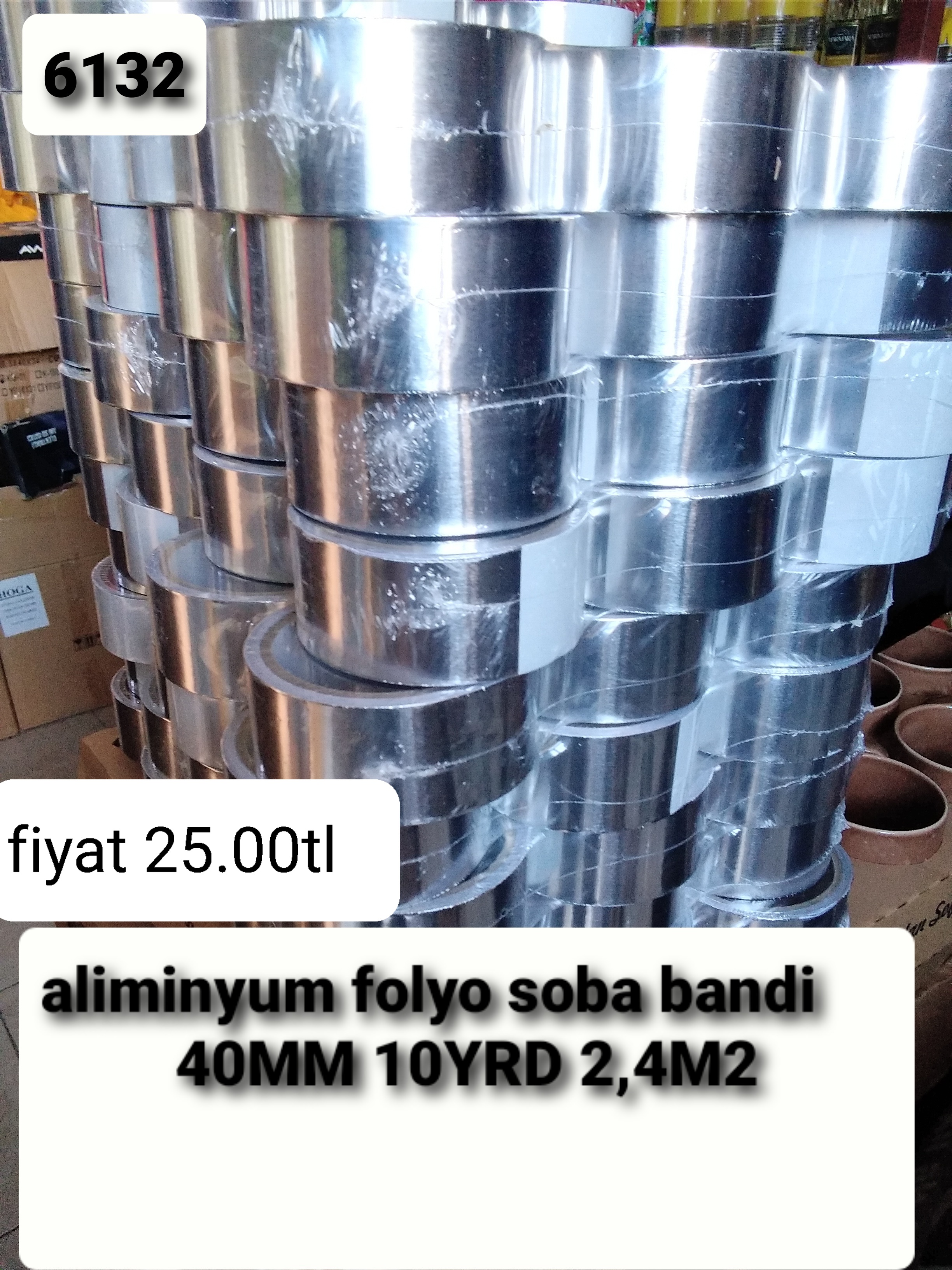 ALİMİNYUM FOLYO SOBA BANDI 40MM 10YRD 2,4M2 6132