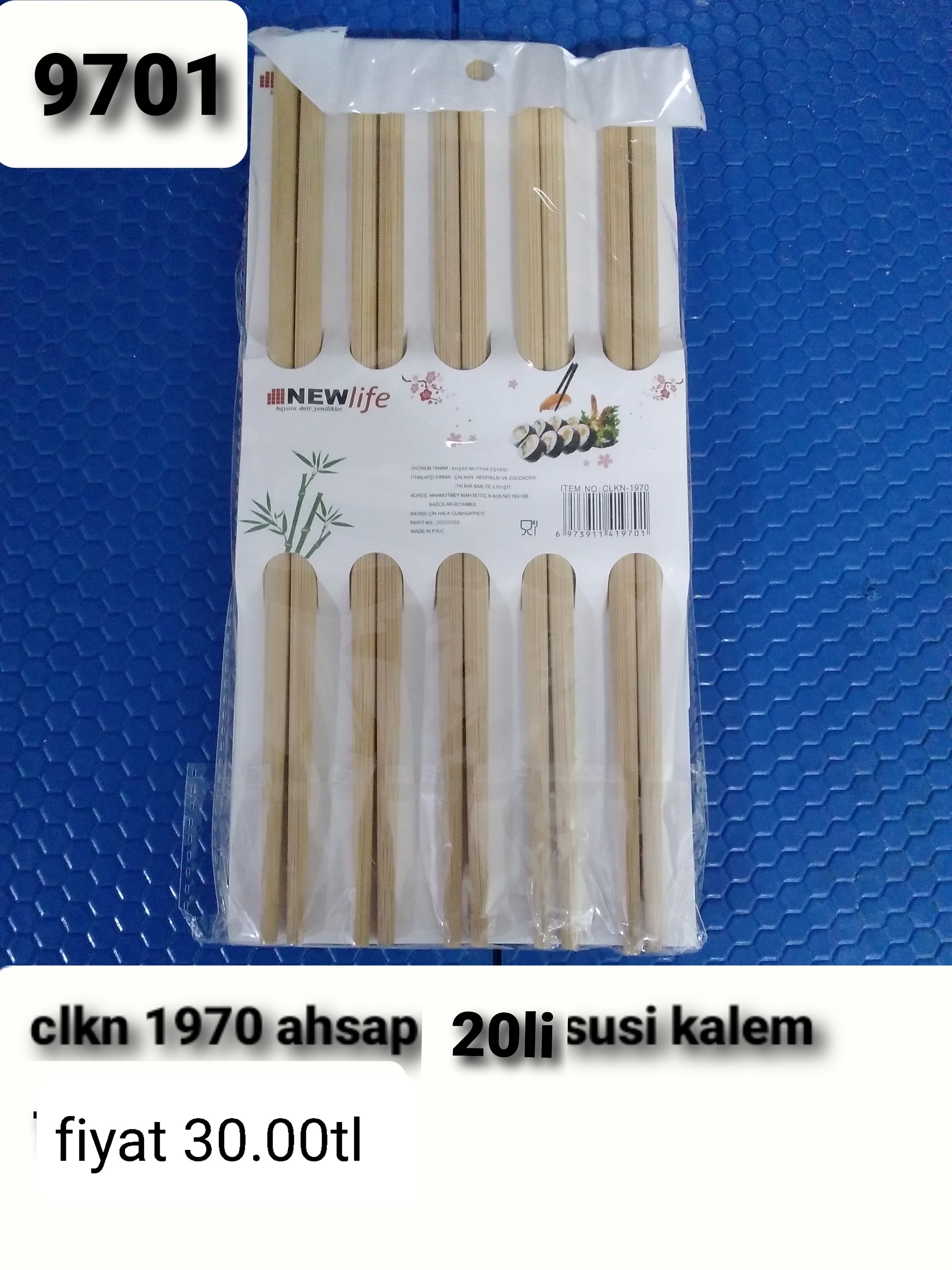 CLKN 1970 AHŞAP 20Lİ SUŞİ KALEM 