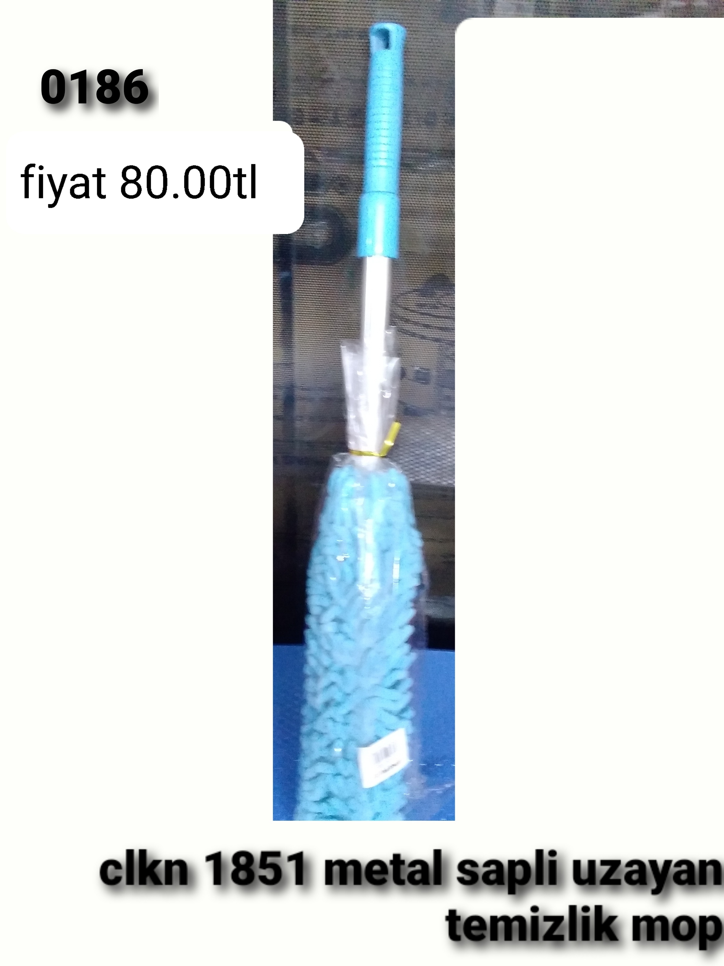 CLKN 1851 METAL SAPLI UZAYAN TEMİZLİK MOP  0186