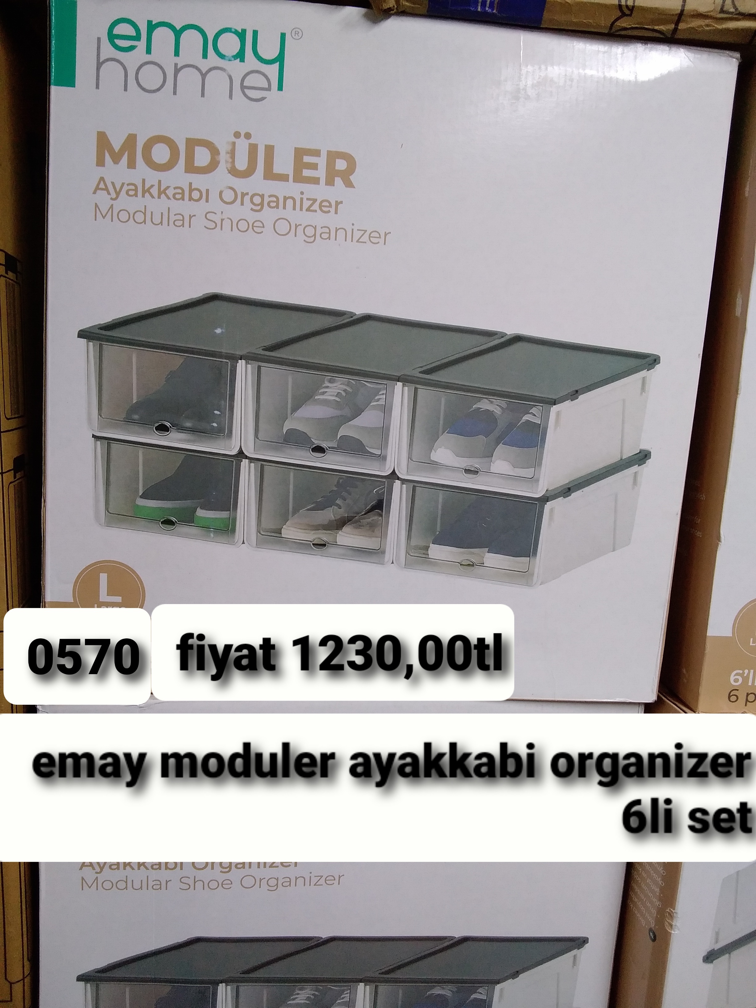 EMAY MODÜLER AYAKKABI ORGANİZER 6LI SET 0570