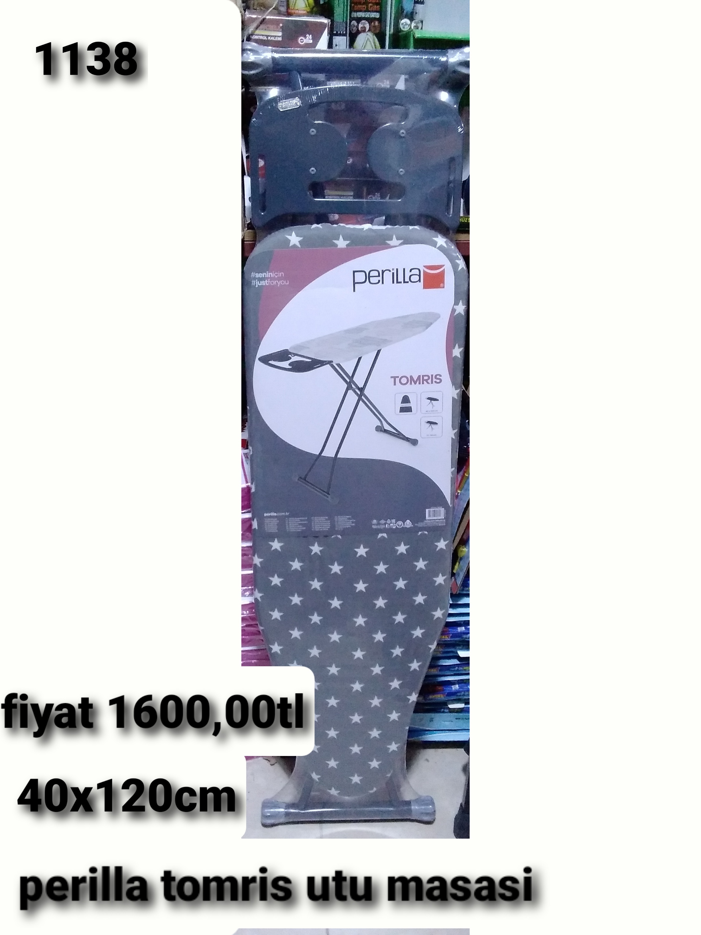 PERİLLA TOMRİS ÜTÜ MASASI 40*120CM 1138