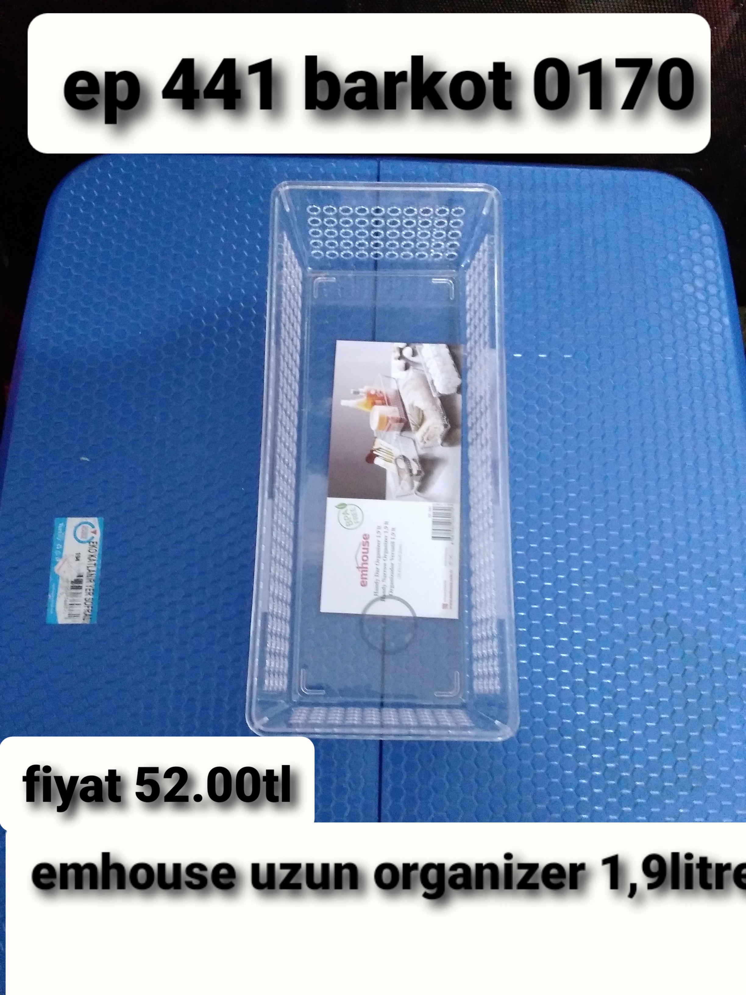 EMHOUSE UZUN ORGANİZER 1,9LT 0170