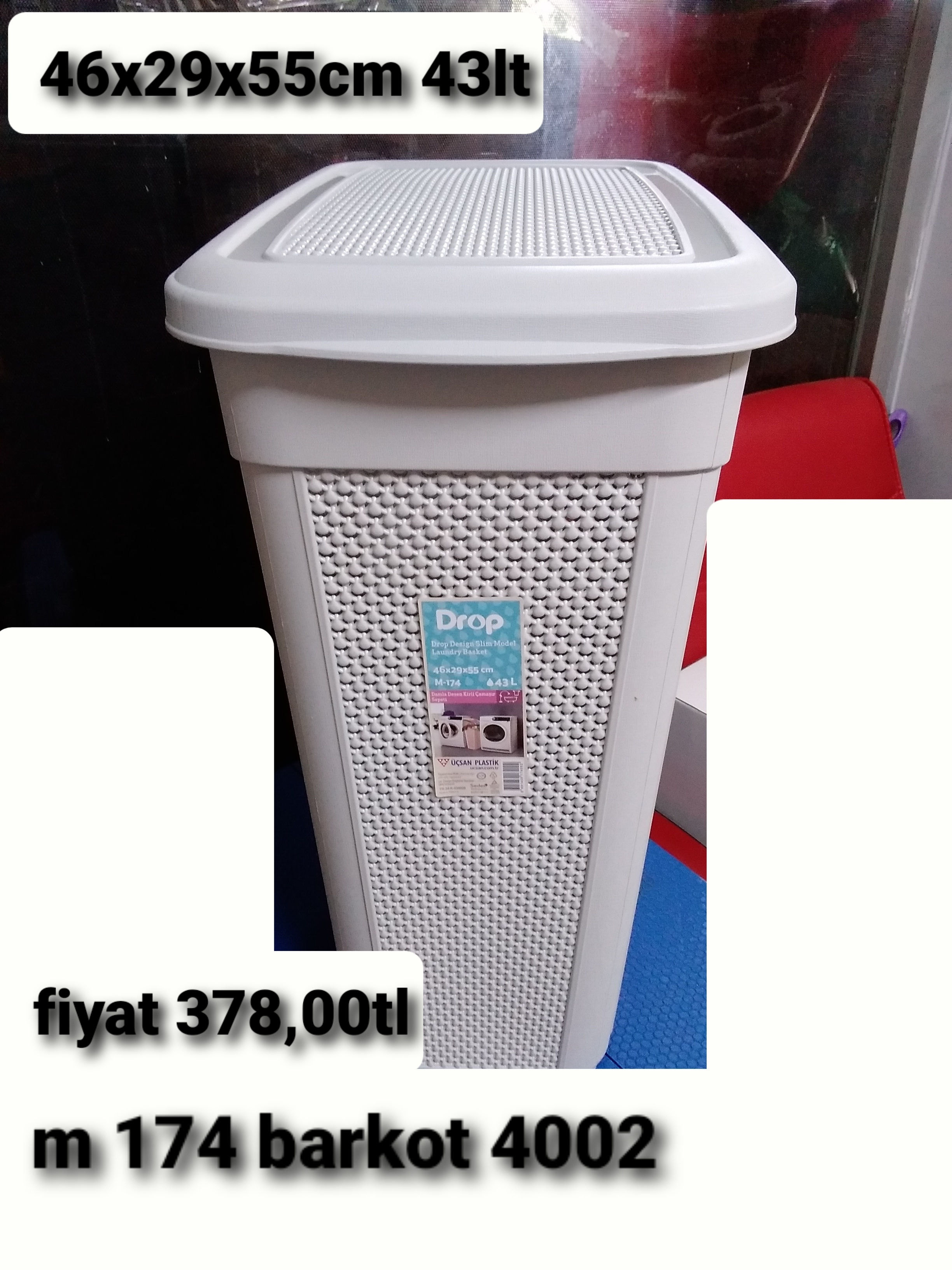 49*29*55CM 43 LT KİRLİ ÇAMAŞIR SEPETİ 4002